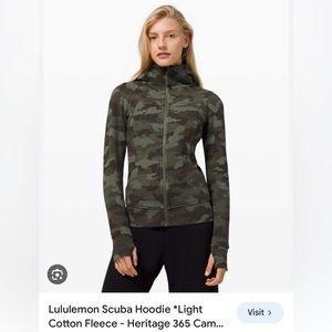 Lululemon Scuba Camo Jacket.  Excellent condition. Sz 12